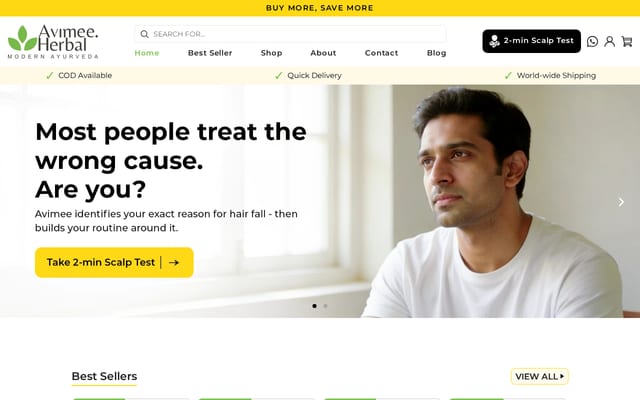 Screenshot of avimeeherbal.com