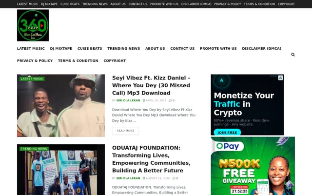Screenshot of 360okay.com.ng
