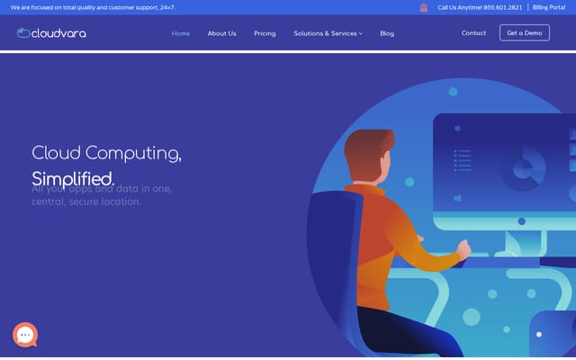 Screenshot of cloudvara.com