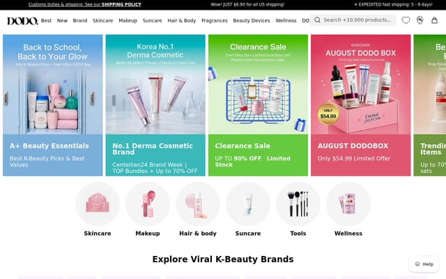 Screenshot of dodoskin.com