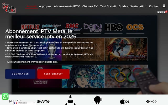 Screenshot of meta-iptv.com