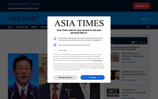 Screenshot of asiatimes.com