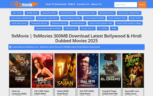 Screenshot of 9xmovie.bike