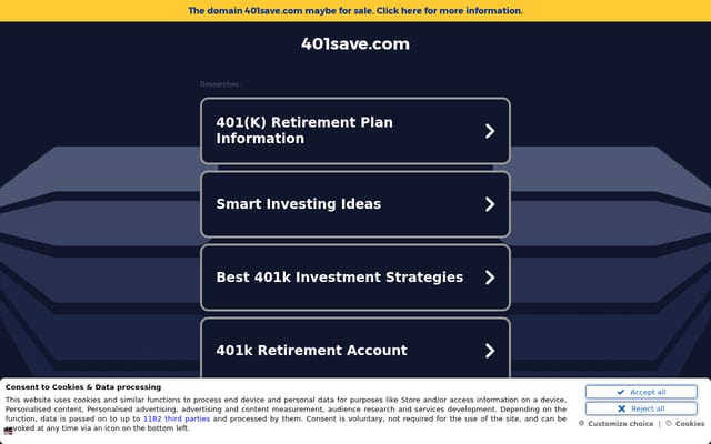 Screenshot of 401save.com