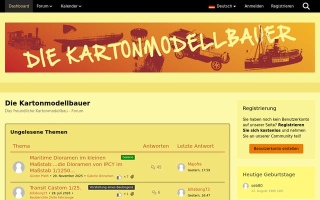 Screenshot of die-kartonmodellbauer.de