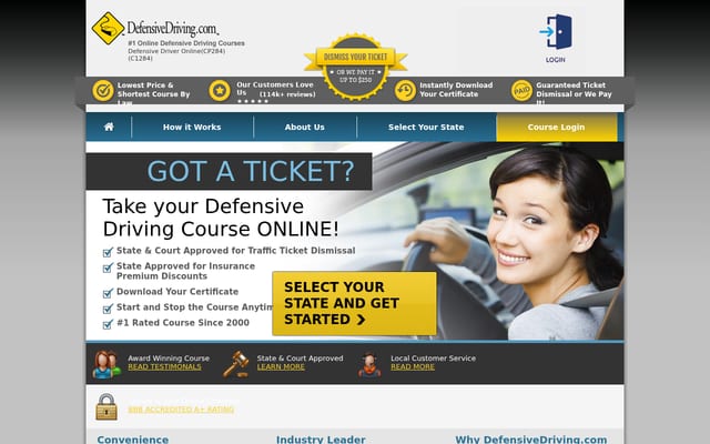 Screenshot of defensivedriving.com