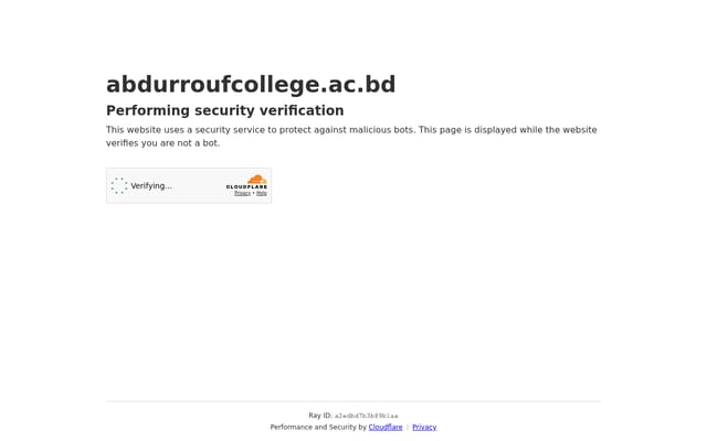 Screenshot of abdurroufcollege.ac.bd