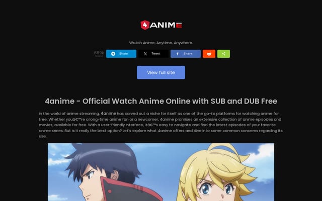 Screenshot of 4animes.guru