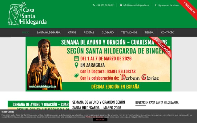 Screenshot of santahildegarda.es