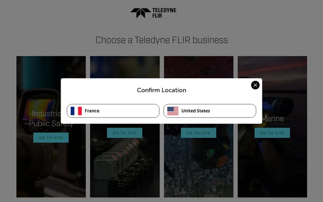 Screenshot of flir.com