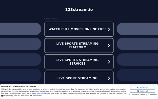 Screenshot of 123stream.io