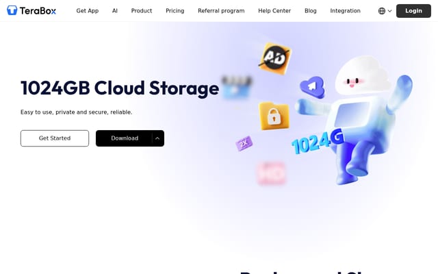 Screenshot of 1024tera.com