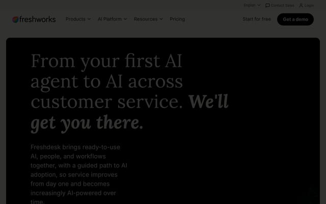 Screenshot of freshdesk.com