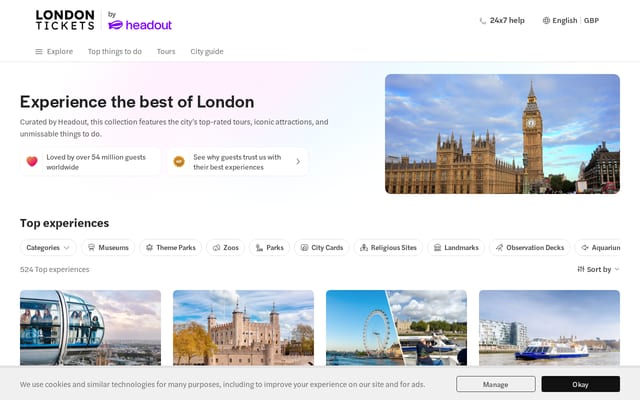 Screenshot of london-tickets.co.uk