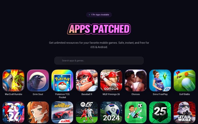 Screenshot of appspatched.com