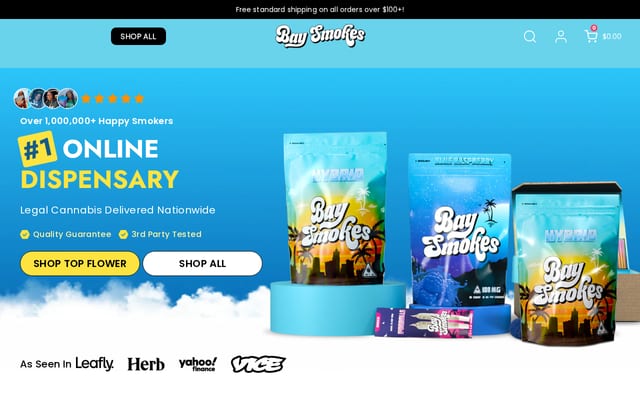 Screenshot of baysmokes.com