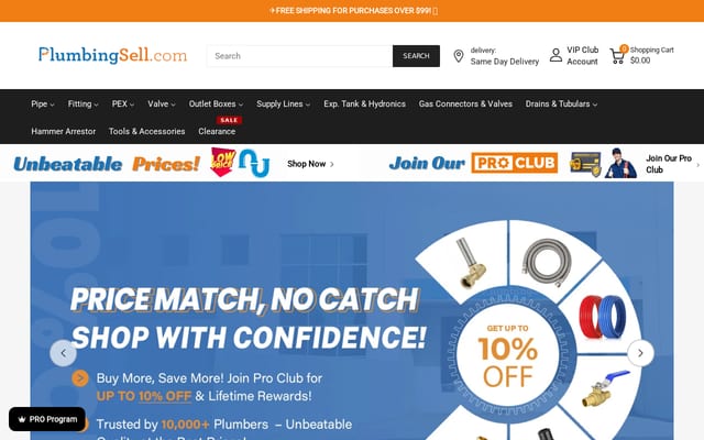 Screenshot of plumbingsell.com