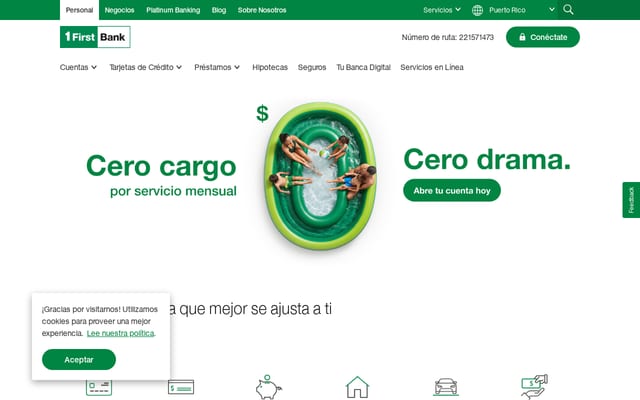 Screenshot of 1firstbank.com