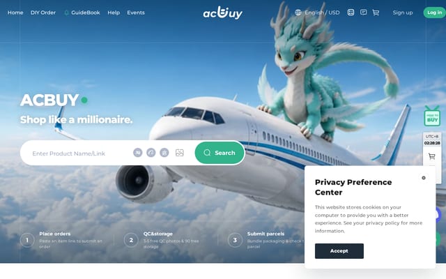 Screenshot of acbuy.com