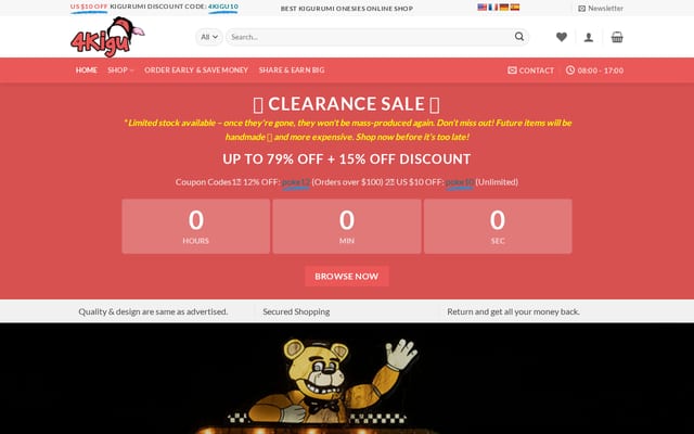 Screenshot of 4kigu.com