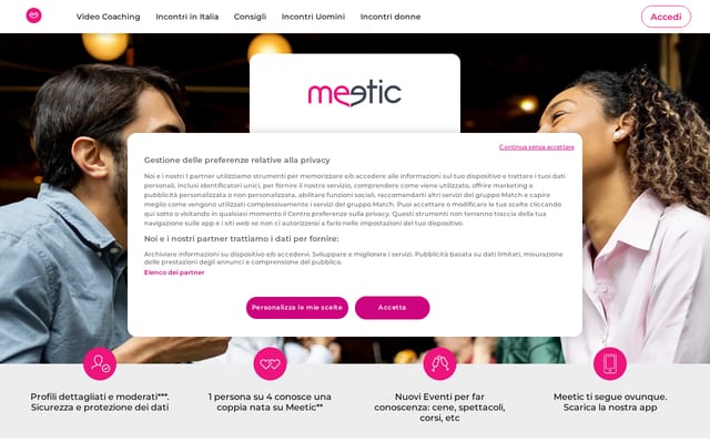 Screenshot of meetic.it