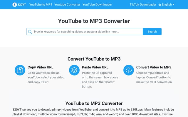 Screenshot of 320yt.com