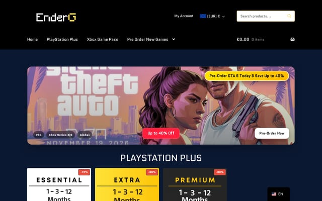 Screenshot of enderg.com
