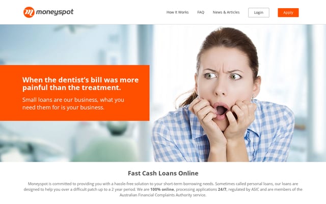 Screenshot of moneyspot.com.au