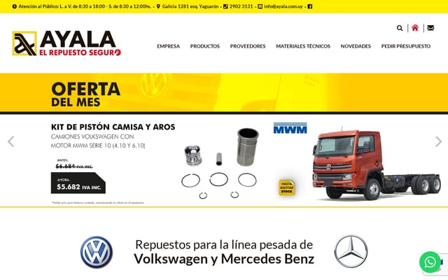 Screenshot of ayala.com.uy