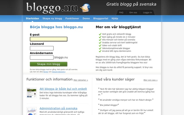 Screenshot of bloggo.nu
