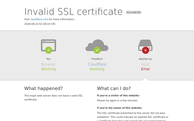 Screenshot of aberten.eu