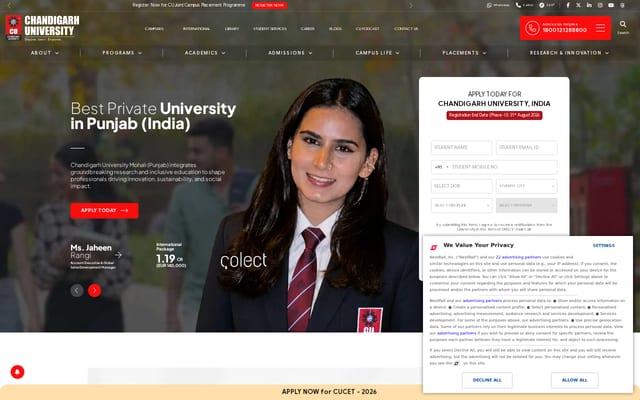 Screenshot of cuchd.in