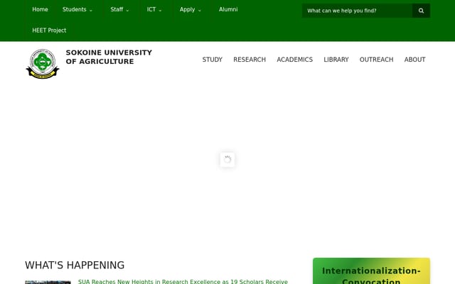 Screenshot of suanet.ac.tz