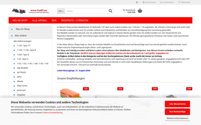 Screenshot of 1zu87.eu