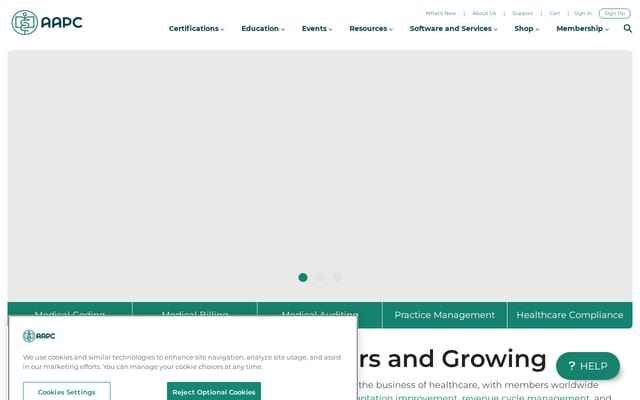 Screenshot of aapc.com