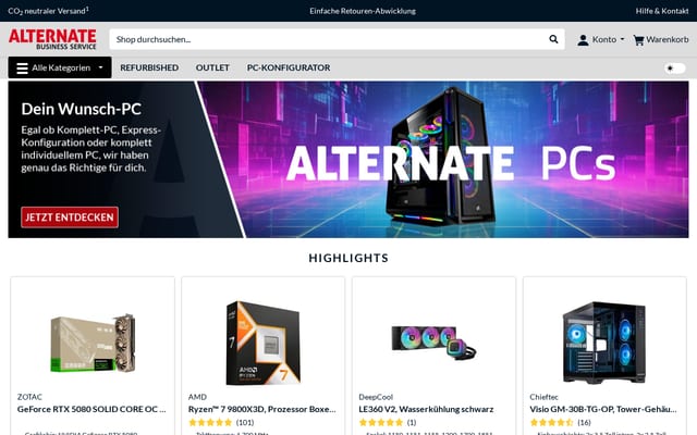 Screenshot of alternate-b2b.at
