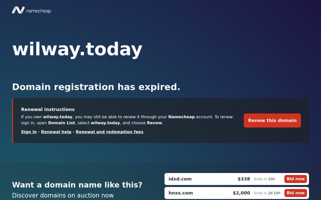 Screenshot of wilway.today
