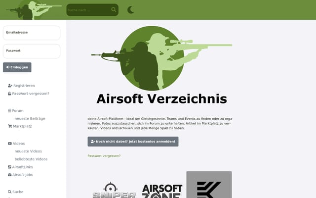 Screenshot of airsoft-verzeichnis.de