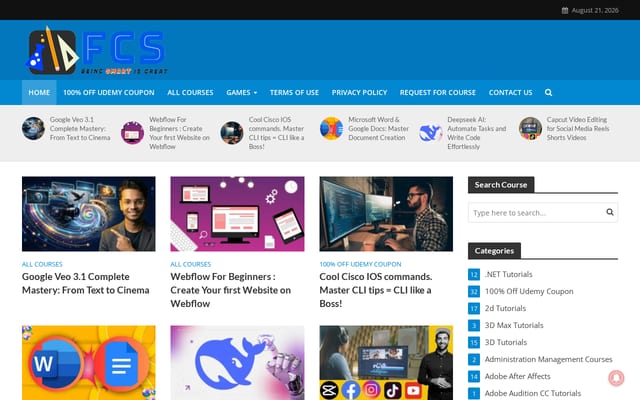 Screenshot of freecoursesites.com