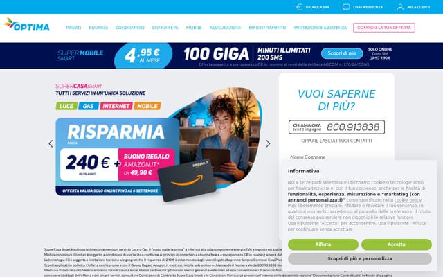 Screenshot of optimaitalia.com