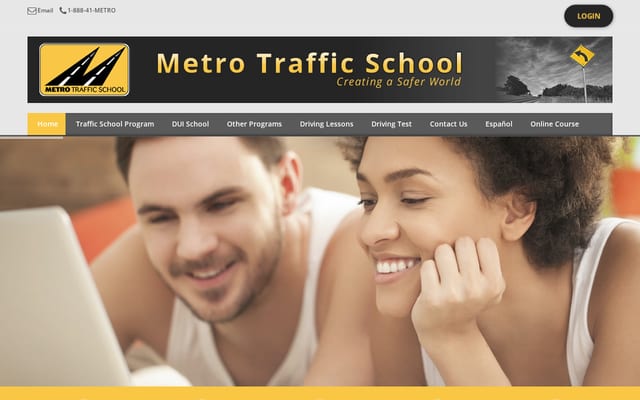 Screenshot of metrotrafficschool.com