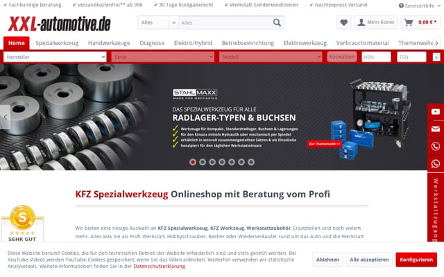 Screenshot of xxl-automotive.de