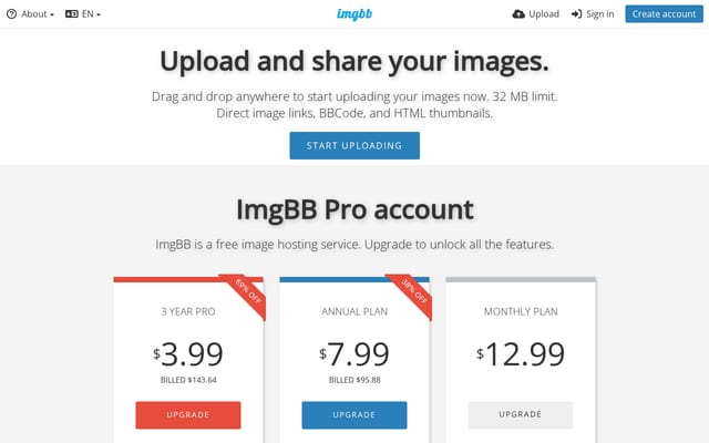 Screenshot of imgbb.com