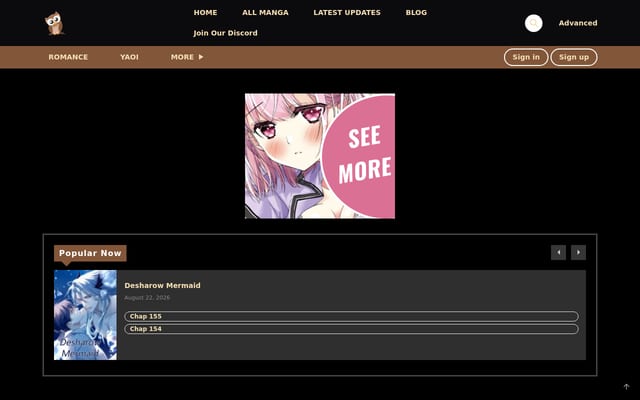 Screenshot of mangaowl.io