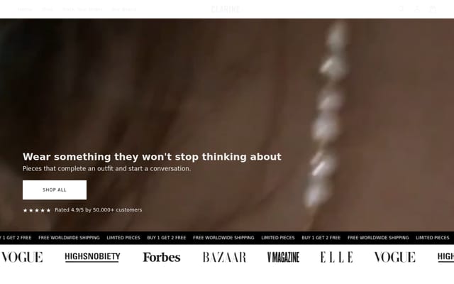 Screenshot of clarine.co