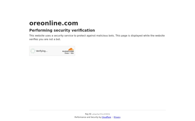 Screenshot of oreonline.com