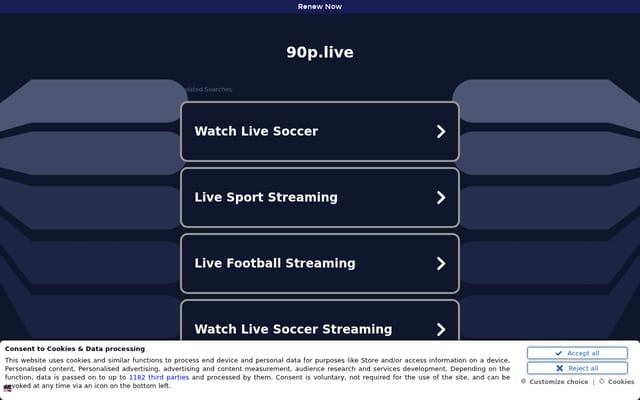 Screenshot of 90p.live