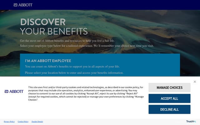Screenshot of abbottbenefits.com