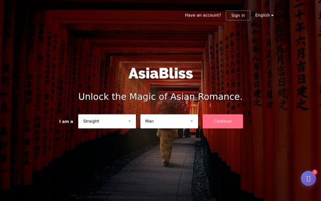 Screenshot of asiabliss.com