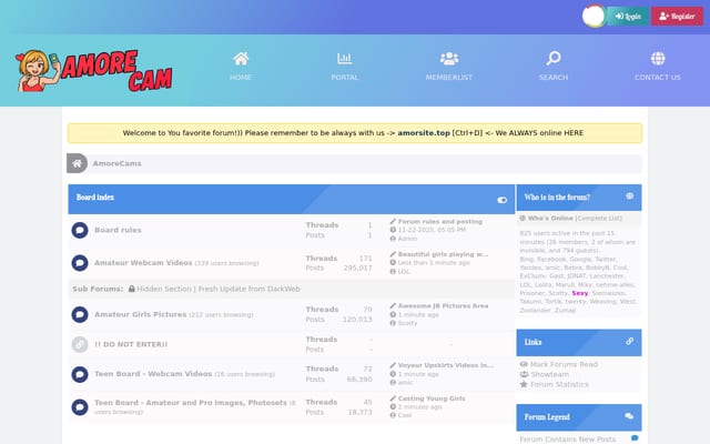 Screenshot of amorecams.vc